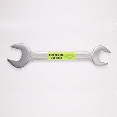 Rectal Use Only Stickers Fluorescent Yellow 1.5 x 0.375 Inch 500 Roll Prank