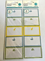 New Martha Stewart EK Success Icons Paper Shapes Playful Labels 2 Sheets SET OF2