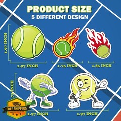 500pc Tennis Ball Stickers Roll Decals