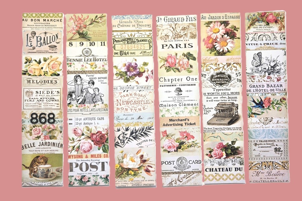 Collage Strips Supplies Scrapbooks Junk Journal #868