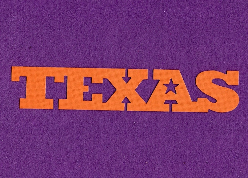 «TEXAS» large die cuts scrapbook cards