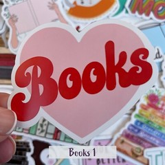 BOOK STICKERS, 20pcs, book lovers, teachers, books FREE shipping*