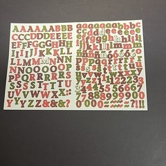 4 Sheets Creative Memories Stickers Blue Yellow Pink Green LETTERS and NUMBERS