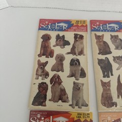 VTG Stickers Lot American Greeting 6 Packs Dogs Cats Fruit Religious Fireflies