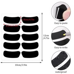 180 Pairs Sports Eye Black Stickers for Kids, Customizable Eye Black Baseball Fo