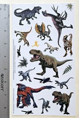 Jurassic World/Dinosaurs. Large Format Sticker sheet.