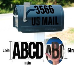 156 Pieces 30 Sheets Extra Large Letter Stickers,Vinyl Mailbox Numbers Alphab…