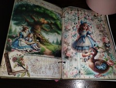 Beautiful Alice In Wonderland Junk Journals Scrapbook USA Seller