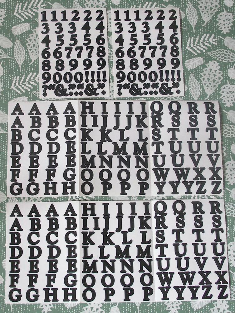 Creative Memories ABC/123 Classic Style Alphabet and Number Stickers -Black