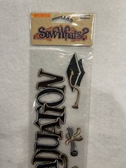 NEW Sticko Sew Whats? GRADUATION Embroidered Sticker 8.5” X 1.75” Scrapbooking