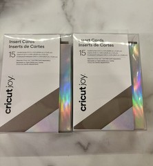 2 Cricut Joy Insert Paper Cards Silver Holographic Insert Gray Card 2008787