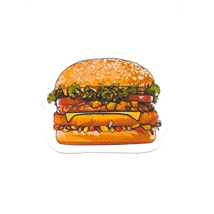 Double Cheeseburger Fast Food Sticker Scrapbook Journal Planner Die Cut Paper
