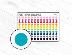 1050~~Multi Colored Tiny Dot Planner Stickers.