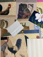 Vtge Textured Wallpaper Pieces from Sample Book (25 Pieces) Set 25