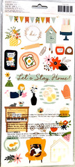 American Crafts Home Made Stickers 66 pcs 2 Sheets 12″ Family Time Scrapbooking