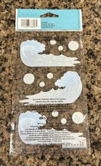 Jolee’s Boutique Dimensional Stickers WAVES VELLUM 12 Pieces Ocean Surfing