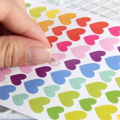18 Sheets 1512 Pcs Colorful Heart Shape Self Adhesive Stickers, for Scrapbooking
