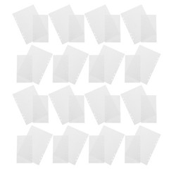 80Pcs Reusable Sticker Storage Binder Sheets Double Sided White Paper for Crafts