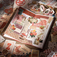 Vintage Scrapbook Supplies Aesthetic Journaling Kit, Scrapbook Papers Quote Stic