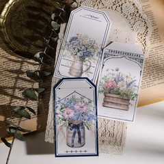 25 pcs Spring Bouquet Translucent Vellum Matte Surface Paper Sticker Scrapbook