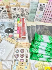 Crafter’s Square Mixed Craft Lot: Stickers, Clear Stamps, Die, Googly Eyes