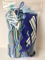 Scrapbooking Crafts May Arts Grab Bag Ribbon All Sizes Colors Patterns – Blue