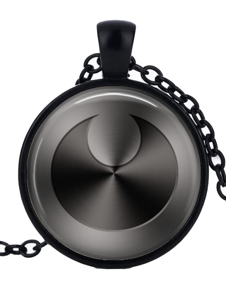 1 DARK Black Bezel Necklace