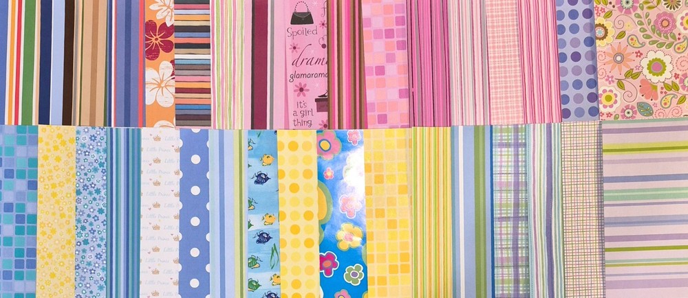 34 Sheets Rare Vintage 12 x 12 Scrapbooking Papers (Collection W)