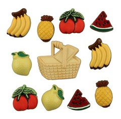 Buttons Galore 50+ Assorted FOOD Theme Buttons Set for Sewing & Crafts