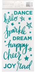 Shimelle SPARKLE GIRL PHRASES (2) SHEETS GLITTER FOAM THICKERS scrapbook