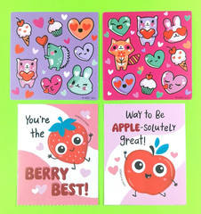 AGC Valentine’s Day Love Mini Sticker Sheet Set Of 4 Scented Style 2