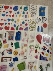 Lot of 65 Strip Sheets of Creative Memories Scrapbook Stickers, Some Vintage
