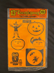 Vintage 1970’s Package of 13 Halloween Luminous Stickers