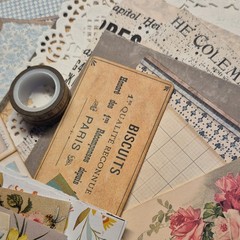 Vintage Scrapbooking/ Junk Journaling Mixed Lot Multicolor Floral