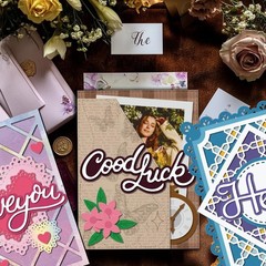 Metal Die Cuts for Scrapbooking & Card Making – Blessing Words Stencil Set