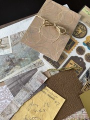 Travel Junk Journal Kit Vintage Ephemera Map Paris Tags Scrapbook Set Paper Pack