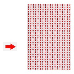60 Sheets/Pack Adhesive Arrows Labels Stickers for Inspection Defect Marking
