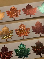 16 MAPLE LEAF STICKERS/FALL STICKERS/HOLOGRAPHIC LEAF STICKERS/AUTUMN STICKERS