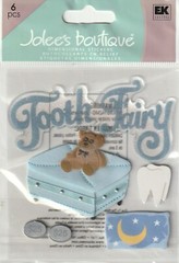 Jolee’s Boutique 3D Stickers TOOTH FAIRY Theme 6 pcs 81356 FAST FREE SHIPPING!