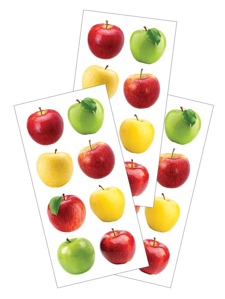 Stickers PH Slim Apples Real Look Red Green Yellow Leaves Repeats