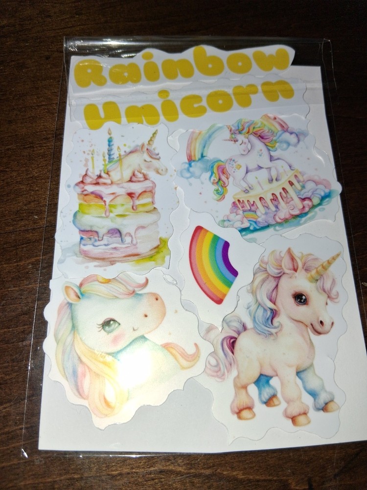 Rainbow Unicorns Stickers USA Seller