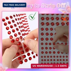 Augshy 3300Pcs Rhinestone Gem Stickers, 4 Sizes Self Adhesive Jewel Sticker | Je