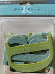 MARCELLA CHIPBOARD LETTERS GLITTER LETTERS LARGE MULTI-COLOR GLITTER ALPHABET