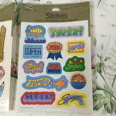 Vintage Hallmark School Teacher Reward Stickers Super Great Job 1983 1984 Lot