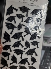 Graduation Stickers The Paper Studio La Petites Glitter Foam 3-D 31 Pieces ST1