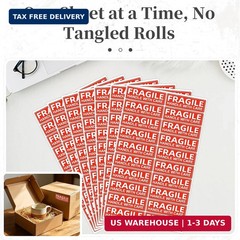 1200 Pcs Fragile Stickers for Shipping,1×3 Inch Fragile Stickers for Moving | Ha