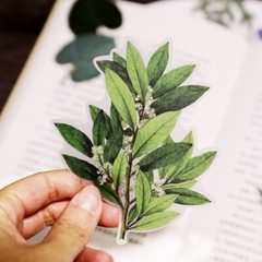 50pcs/Pack leaves stickers leaf plant and animal vellum stickers T03