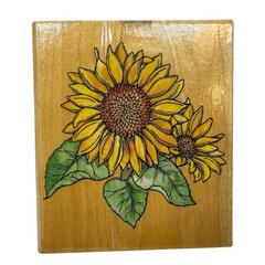 Sunflower Rubber Stamp Wood Mounted A1663H Floral Scrapbooking Card Making Craft