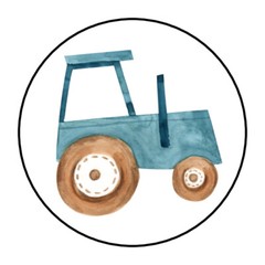 30 1.5″ FARM TRACTOR BIRTHDAY BABY SHOWER FAVOR LABELS ROUND STICKERS***