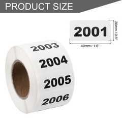 1 Roll Inventory Number Sticker 1.6×0.8″ 2001-3000 Consecutive Number Sticker